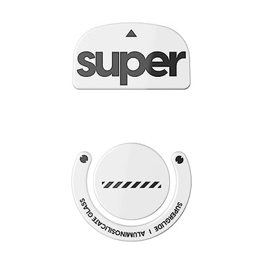 Pulsar Gaming Gears Superglide Glass Mouse Skates Consistent Controllable Glide Polished Round Edge Super Balanced Gaming Mouse Feet with Durable Sole for Logitech G Pro X Superlight1 TypeC White