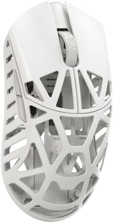 SMACKAPE WLMOUSE Beast X Mini Pro UltraLight 34g Magnesium Gaming Mouse PAW3950 HS Sensor 8K Polling Rate 30000 DPIOM TTC Switches Customizable Side PanelsMilky WhiteOM SwitchSide Slits