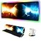 ARTSO RGB Gaming Mouse Pad Large Extended LED Mouse Mat XXL 354x157 inch 14 Lighting Modes 2 Brightness NonSlip Rubber Base Mousepad Waterproof Keyboard MatUniverse Space Starry Sky