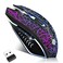 LuLabboard Wireless Gaming Mouse Rechargeable Wireless Computer Mouse 7Color LED Light Ergonomic Mouse with 6 Silent Click Buttons 3 Adjustable 2400 DPI Wireless Mouse for LaptopPCMac Black