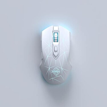 FIRSTBLOOD ONLY GAME. AJ52PRO Watcher 24G Wireless Bluetooth 50 Wired Gaming Mouse 10000 DPI Programmable 7 Buttons Ergonomic LED Backlit USB Gamer Mice Computer Laptop PC for Windows Mac Linux OS Sta