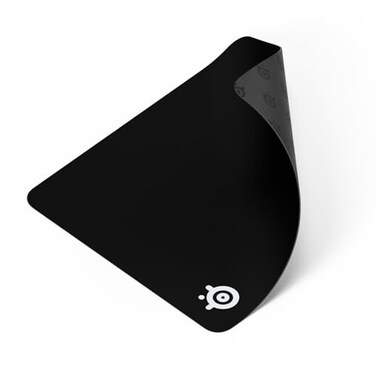 SteelSeries QcK Large Gaming Mousepad Black NonSlip Silicone Rubber Base Peak Tracking and Stability Optimized for Gaming Sensors 490 mm x 420 mm FPS MOBAs RTS MMO