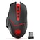 Redragon M6901 Wireless Gaming Mouse with DPI Shifting 2 Side Buttons 2400 DPI Ergonomic Design 8 ButtonsBlack