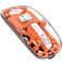 A.JAZZ AJAZZ Wireless Bluetooth5124G Mini Lightweight MouseTransparent Clear CoolRechargeable Silent Computer MiceNano USB C ReceiverLED Battery Magic Silm For OfficePCMacLaptopAppleipadOrange