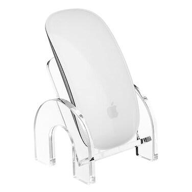 CaSZLUTION Mouse Holder Stand for Apple Magic Mouse 1 2 Easy Charging Mouse Display Stand Compatible with Magic Mouse and Slim Flat Mice Clear Acrylic Small Mouse Desktop Holder