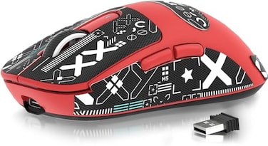 MANBASNAKE ATTACK SHARK X3 Wireless Gaming Mouse 49g Bluetooth24GUSBC Ergonomic Computer Mouse PAW3395 26K DPI Sensor 200h Battery Life Programmable Buttons Griptape Gaming Accessories for PCLaptopMac