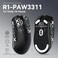 MAMBASNAKE Attack Shark R1 Wireless Gaming MousePAW3311 Optical Sensor 18K DPI59g Ultralight 24GhzBTWired Computer Mice for WinMacBlackTape