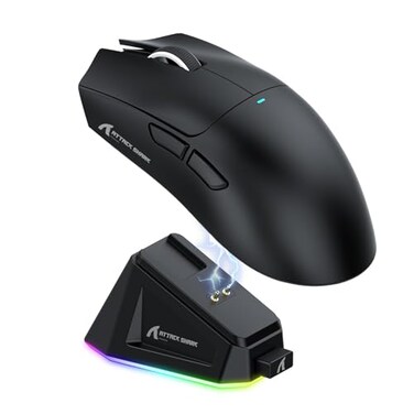 MAGIC-REFINER MAGICREFINER Attack Shark X11 59g Superlight Wireless Gaming Mouse with Magnetic RGB Charging DockBT24G WirelessWired Mouse 22000 DPI5 Programmable Buttons for PCLaptopMacBlack