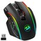 Redragon Wireless Gaming Mouse MMO Gaming Mouse UP 16000 DPI 16 Macro Programmable Buttons RGB Rechargeable with 12 Side Buttons 70Hrs for PC Laptop MOBA FPS M901PKS