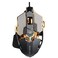 SEUNKWANG EWEADN G5 Wired Gaming Mouse with Adjustable Tail 12800 DPI Programmable Computer Mouse with RGB Backlit 9 Macro Buttons Rapid Fire Key Aluminum Base Ergonomic PC Mice for Laptop PCGrey