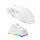 MechLands AJAZZ AJ139 V2 MC Gaming Mouse with Charging Base Adjustable 12000 DPI PAW3311 Sensor 3 Modes Wireless Mouse 500mAh Battery 1000 Polling Rate 66g Lightweight WinMac White