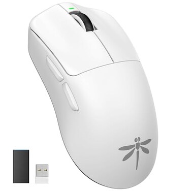 VGN Dragonfly F1 Pro Max Wireless Gaming Mouse 130h Playtime Long Endurance 55g Lightweight PAW3395 26K DPI Flagship Sensor 4000Hz Polling Rate Supported Low Latency Esports Peripherals White
