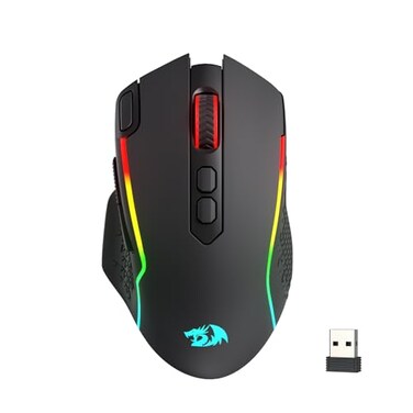 Redragon M810 MAX 3Mode Wireless Gaming Mouse 12000 DPI WiredWireless RGB Mouse wRapid Fire Key 8 Macro Buttons 188Hour Reliable Power Capacity for PCMacLaptop