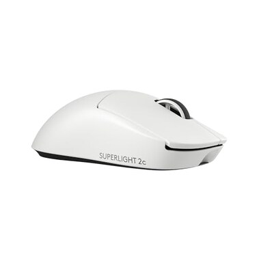 Logitech G Pro X Superlight 2c Wireless Gaming Mouse 51g Compact Mini Size Symmetrical Shape 8 kHz Polling 44K DPI PowerPlay Wireless Charging Supported USBC 5 Programmable Buttons For PCMac White