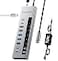 PULWTOP Powered USB C Hub 10in1 USB 32 Data Hub with 3 x USB AC 10Gbps 3 x USBA 5Gbps USB A 20 100W PDin 2 x 2445W TypeC Charging Ports 72W Adapter Included