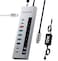 PULWTOP Powered USB C Hub 10in1 USB 32 Data Hub with 3 x USB AC 10Gbps 3 x USBA 5Gbps USB A 20 100W PDin 2 x 2445W TypeC Charging Ports 72W Adapter Included