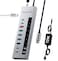 PULWTOP Powered USB C Hub 10in1 USB 32 Data Hub with 3 x USB AC 10Gbps 3 x USBA 5Gbps USB A 20 100W PDin 2 x 2445W TypeC Charging Ports 72W Adapter Included