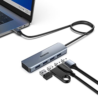 OBERSTER USB C 32 Hub 4x10 gbps 32 Port USB C Adapter Ultra Slim USB 32 Hub Data Hub Extra Light Super Speed USB HUB Adapter for MacBook ProAir iPad ProAir Surface Go XPS