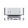 Qwiizlab Aluminum Stand Hub with SSD Enclosure Docking Station for Mac mini M4M4 Pro 2 USBA 10Gbps TFSD 40 Card Readers 312MBs USBA 20 Fits M2 NVMe SSD up to 8TB Silver