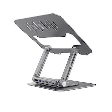 ADAM elements Hub Stand Pro 6in1 USBC Laptop Docking Station Foldable Laptop Stand with 4K HDMI 100W PD USB 30 for MacBook ProAir M4M1 iPad USBC Laptops