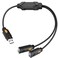 ELECTOP USB Splitter 2 Ports USB A Hub Dual Female Y Charging Splitter Cord Support iOS Android System Data Sync Charging