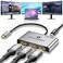 THANDBLE USB C to 3 HDMI Adapter with 100W PD Charging Triple 4K60Hz Monitor Extender for DellSurface ProHP HDMI Splitter Extended Display Hub Plug Play Laptop MultiScreen Adapter