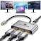 THANDBLE USB C to 3 HDMI Adapter with 100W PD Charging Triple 4K60Hz Monitor Extender for DellSurface ProHP HDMI Splitter Extended Display Hub Plug Play Laptop MultiScreen Adapter