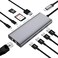 SZPACMATE USB C HUB Dongle 10in1 USB C Adapter Docking Station with 4K HDMI Type C PD USB C Data USB30 RJ45 Ethernet SDTF Card Reader Other Type C Latops Devices