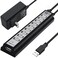 vienon Powered USB Hub 20 VIENON 10Port USB Hub USB Extender Splitterwith Individual LED Indicator Light for MacBook PC Laptop Desktop