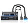 GRAUGEAR 35 Inch Front Panel USB C Hub SDmicroSD Internal Card Reader 20Gbps USB 32 Gen 2x2 USB32 TypeE KeyA 20Pin Header USB30 Header 15Pin SATA Power Connection Required GMP01CR