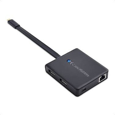 Cable Matters Dual Monitor USB C Hub USBC Dock with Dual 4K DisplayPort 2X USB 20 Ethernet and 60W Charging Thunderbolt 4 USB4 Thunderbolt 3 Port Compatible for Windows and Linux
