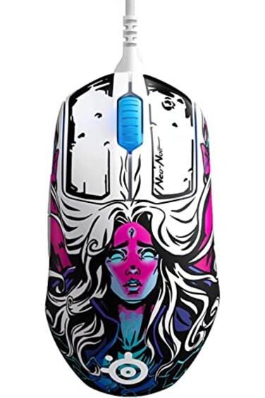 SteelSeries Prime Neo Noir FPS Gaming Mouse 18000 CPI TrueMove Pro Optical Sensor 5 Programmable Buttons Magnetic Optical Switches Brilliant Prism RGB Lighting