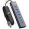 ABFCRTTW 4Ft 7Port USB Hub 30 for Desktop 4 USBA 3 USBC Ports Aluminium 5Gbps USB Extender Hub USB Splitter USB Hub Long Cable for Desktop PC Flash Drive Mobile HDD SSD WindowsXPS