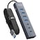 ABFCRTTW 4Ft 7Port USB Hub 30 for Desktop 4 USBA 3 USBC Ports Aluminium 5Gbps USB Extender Hub USB Splitter USB Hub Long Cable for Desktop PC Flash Drive Mobile HDD SSD WindowsXPS