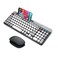 Guiheng Wireless Keyboard and Mouse Combo with Phone Tablet Holder Rechargeable DualMode Bluetooth 50 and 30 24G MultiDevice Silent Mouse for Windows iPad Tablet MacOSiOSAndroid WhiteGrey