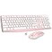 Lovaky Wireless Keyboard and Mouse Combo 24G FullSized Ergonomic Keyboard Mouse 3 DPI Adjustable Cordless USB Keyboard and Mouse Quiet Click for ComputerLaptopWindowsMac 1 Pack Pink