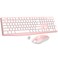 Lovaky Wireless Keyboard and Mouse Combo 24G FullSized Ergonomic Keyboard Mouse 3 DPI Adjustable Cordless USB Keyboard and Mouse Quiet Click for ComputerLaptopWindowsMac 1 Pack Pink