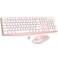 Lovaky Wireless Keyboard and Mouse Combo 24G FullSized Ergonomic Keyboard Mouse 3 DPI Adjustable Cordless USB Keyboard and Mouse Quiet Click for ComputerLaptopWindowsMac 1 Pack Pink