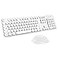 LETTON Wireless Keyboard Mouse Combo 104 Keys Cute Colorful Keyboard with Number Pad Mouse for Windows Computer PC Notebook Laptop White