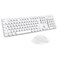 LETTON Wireless Keyboard Mouse Combo 104 Keys Cute Colorful Keyboard with Number Pad Mouse for Windows Computer PC Notebook Laptop White