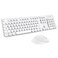 LETTON Wireless Keyboard Mouse Combo 104 Keys Cute Colorful Keyboard with Number Pad Mouse for Windows Computer PC Notebook Laptop White