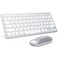OMOTON Bluetooth Keyboard and Mouse Compatible with Mac UltraSlim Wireless Keyboard and Mouse Combo Compatiblei with MacOS MacBook ProAir iMac Mac mini Laptop and PC Silver