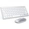 OMOTON Bluetooth Keyboard and Mouse Compatible with Mac UltraSlim Wireless Keyboard and Mouse Combo Compatiblei with MacOS MacBook ProAir iMac Mac mini Laptop and PC Silver