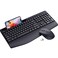 LIZRROT Ergonomic Wireless Keyboard and Mouse Combination 24GHz Quiet Full Length Mouse and Keyboard Wrist Stand Phone Holder Compatible with Windows PC Laptops