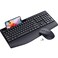 LIZRROT Ergonomic Wireless Keyboard and Mouse Combination 24GHz Quiet Full Length Mouse and Keyboard Wrist Stand Phone Holder Compatible with Windows PC Laptops