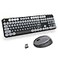 iRoboosta Black Wireless Keyboard and Mouse Combo Set 24GHz Cute Typewriter Keyboard with Round Keycaps Full Size with Number Pad Home and Office Aesthetic Keyboards Gradient Black Grey