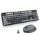 iRoboosta Black Wireless Keyboard and Mouse Combo Set 24GHz Cute Typewriter Keyboard with Round Keycaps Full Size with Number Pad Home and Office Aesthetic Keyboards Gradient Black Grey
