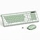 RECCAZR Wireless Keyboard and Mouse Combo 24G Full Size Silent Keyboard with Fn Multimedia Keys for Office and Home 3Level DPI Adjustable Quiet Mouse for WindowsMac OS DesktopLaptopPCAvocado Green