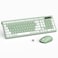 RECCAZR Wireless Keyboard and Mouse Combo 24G Full Size Silent Keyboard with Fn Multimedia Keys for Office and Home 3Level DPI Adjustable Quiet Mouse for WindowsMac OS DesktopLaptopPCAvocado Green