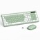 RECCAZR Wireless Keyboard and Mouse Combo 24G Full Size Silent Keyboard with Fn Multimedia Keys for Office and Home 3Level DPI Adjustable Quiet Mouse for WindowsMac OS DesktopLaptopPCAvocado Green